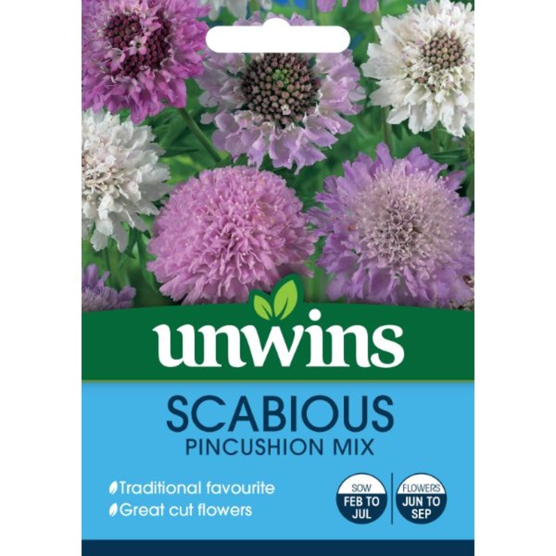 Unwins Seed Packet Scabious Pincushion Mix