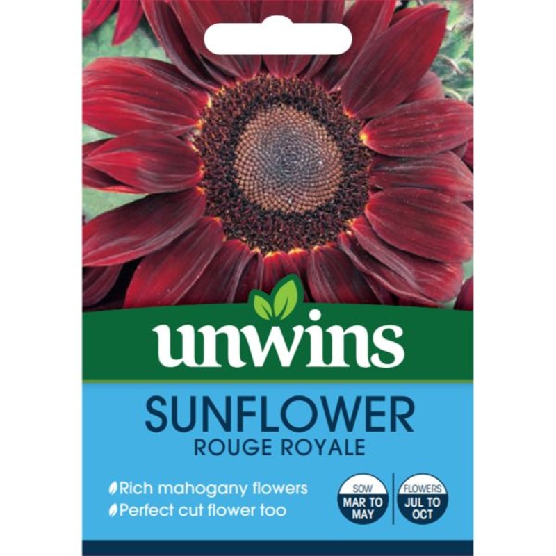 Unwins Seed Packet Sunflower Rouge Royale