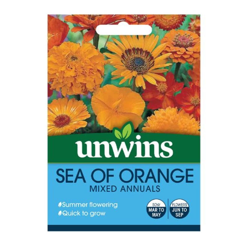 Unwins Seed Packet Unwins Sea Of Orange Mixed Annuals