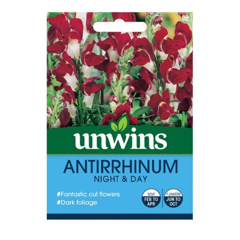 Unwins Seed Packet Antirrhinum Night & Day