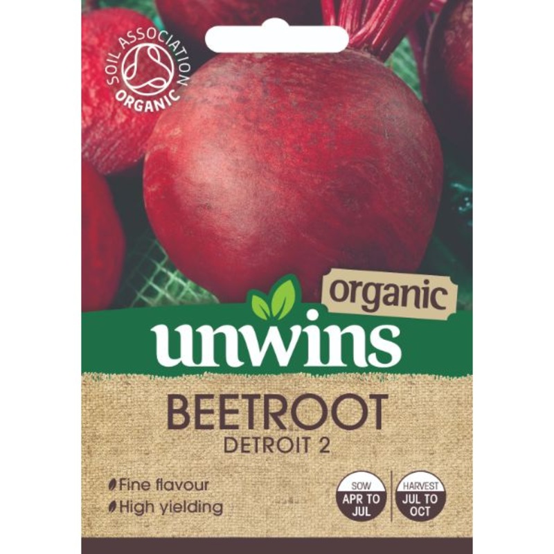 Unwins Seed Packet Beetroot Detroit 2 (Organic)