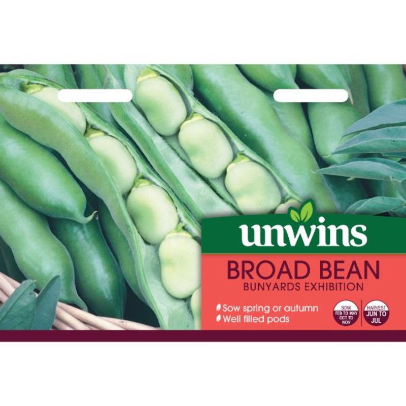 Unwins Seed Packet Broad Bean Bunyards Exhibition