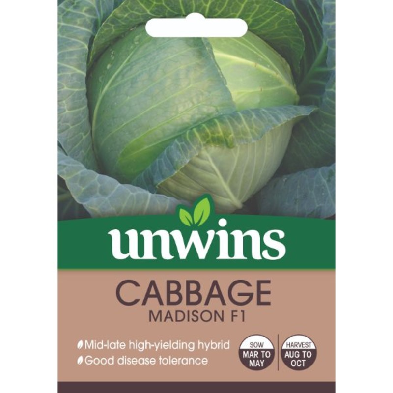 Unwins Seed Packet Cabbage (Round) Madison F1