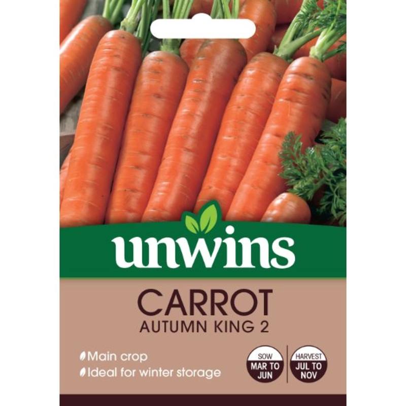 Unwins Seed Packet Carrot Autumn King 2