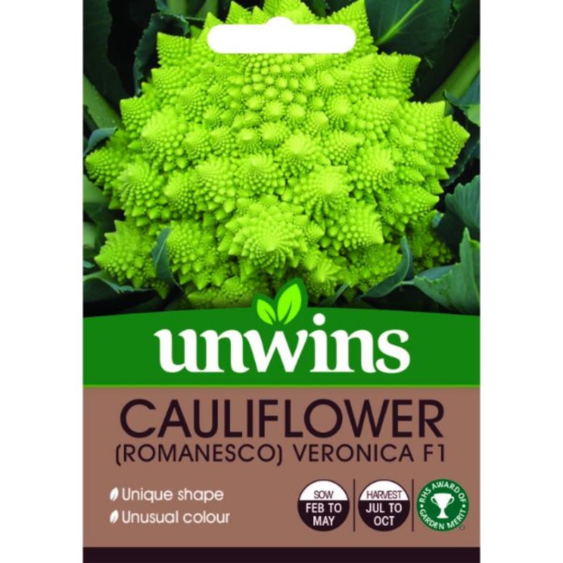 Unwins Seed Packet Cauliflower (Romanesco) Veronica F1