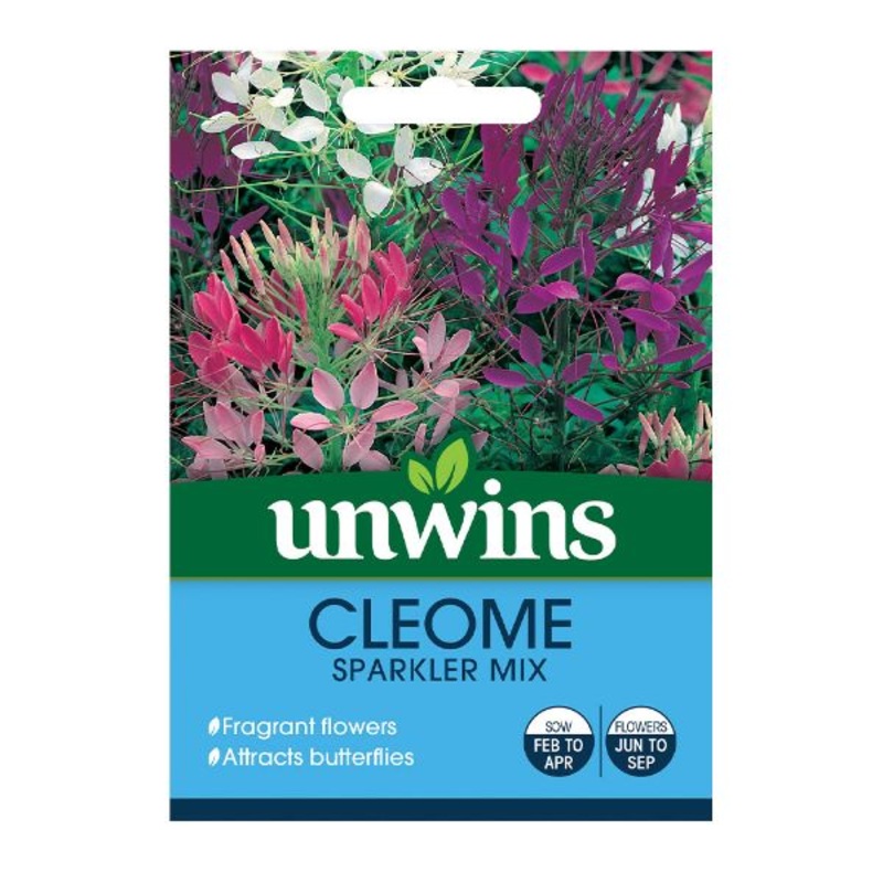 Unwins Seed Packet Cleome Sparkler Mix