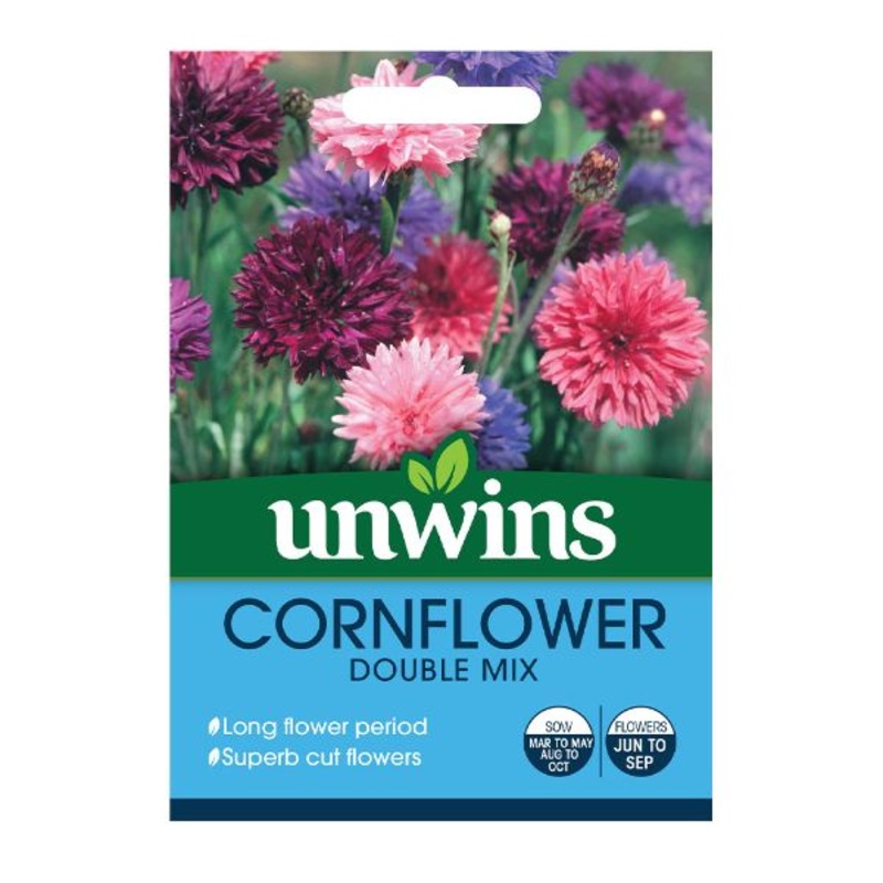 Unwins Seed Packet Cornflower Double Mix