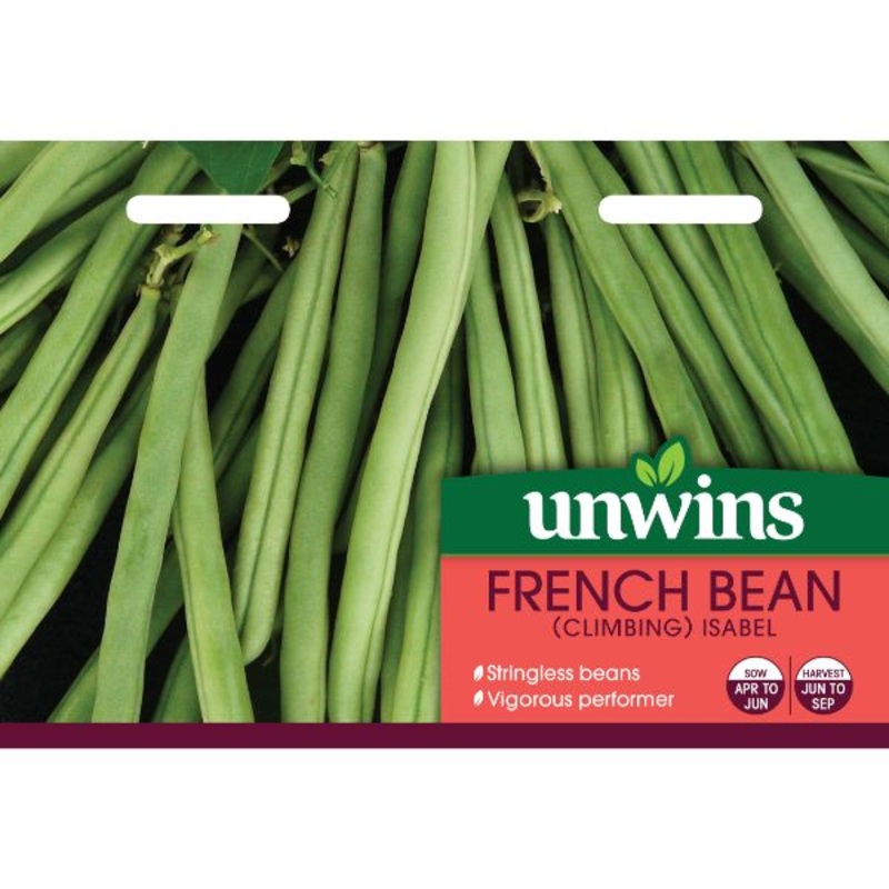 Unwins Seed Packet French Bean (Climbing) Isabel