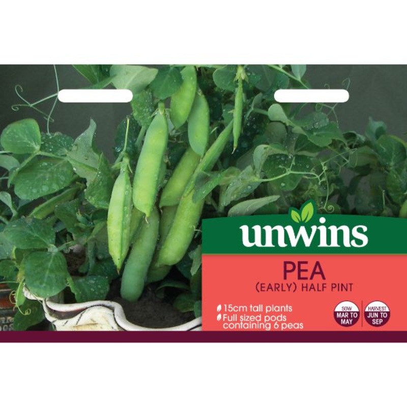 Unwins Seed Packet Pea (Early) Half Pint