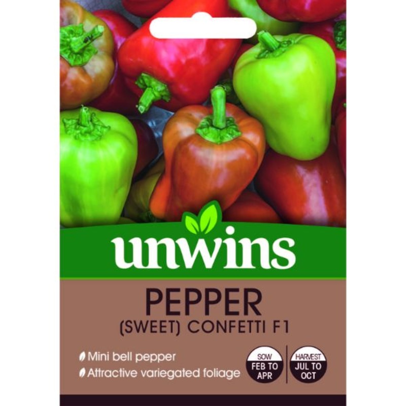 Unwins Seed Packet Pepper (Sweet) Confetti Hybrid
