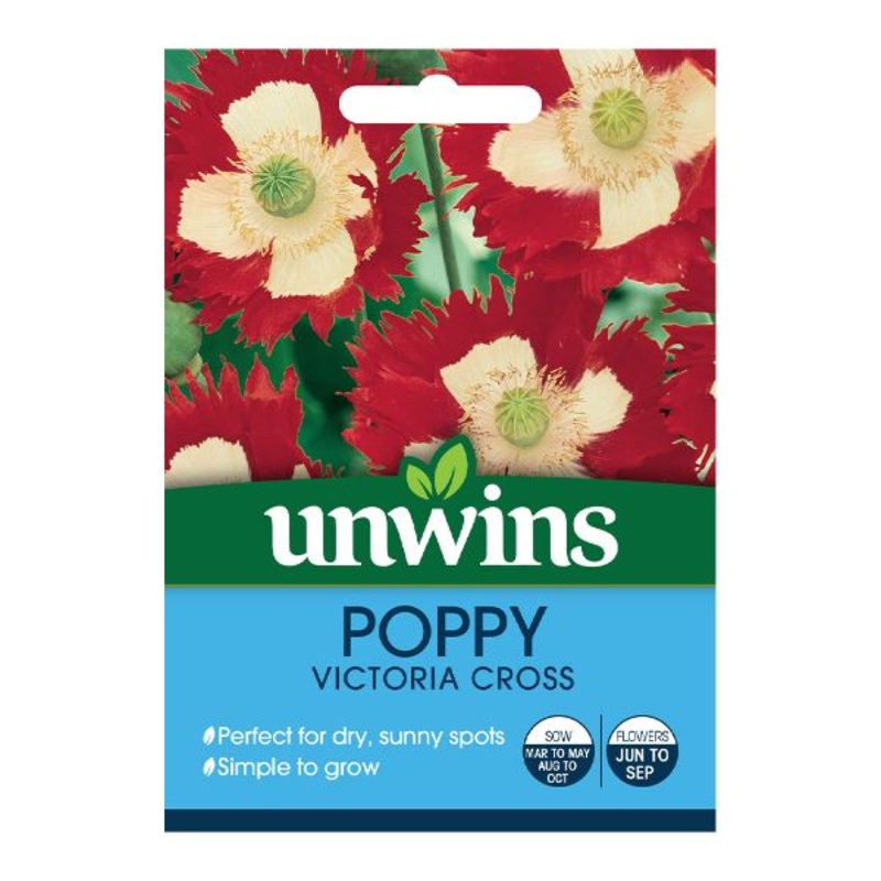 Unwins Seed Packet Poppy Victoria Cross