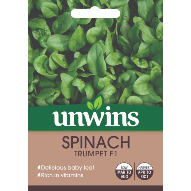 Unwins Seed Packet Spinach Trumpet