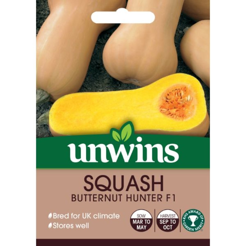 Unwins Seed Packet Squash (Butternut) Hunter F1