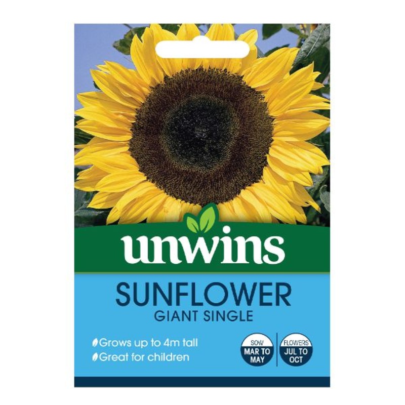 Unwins Seed Packet Sunflower Giant Single