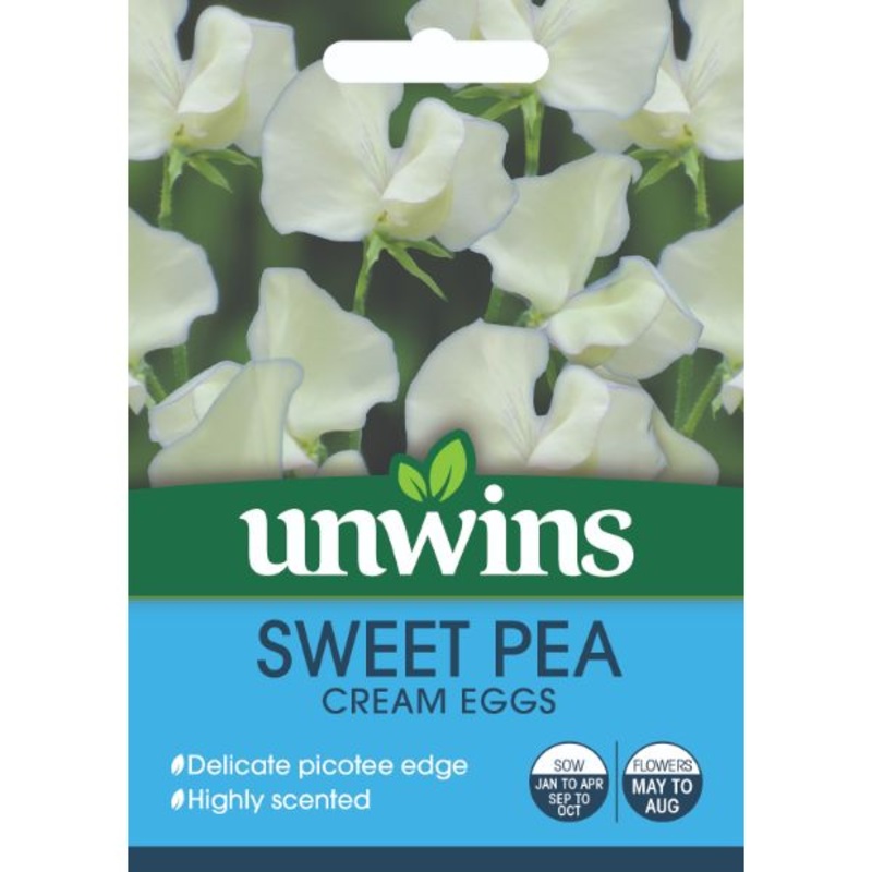 Unwins Seed Packet Sweet Pea Cream Eggs