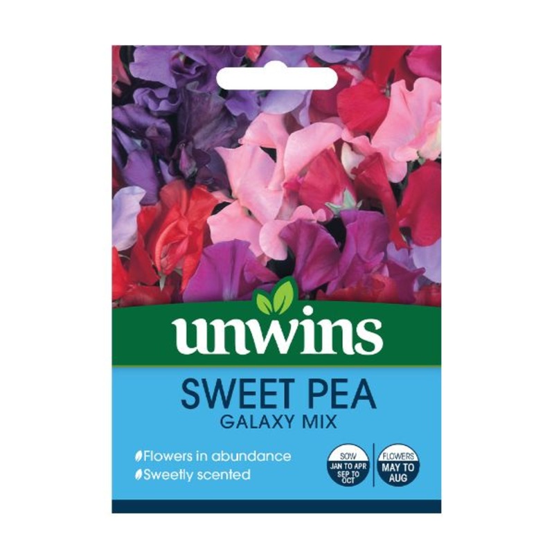 Unwins Seed Packet Sweet Pea Galaxy Mixed