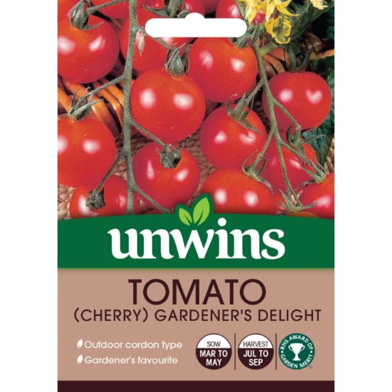Unwins Seed Packet Tomato (Cherry) Gardener’S Delight