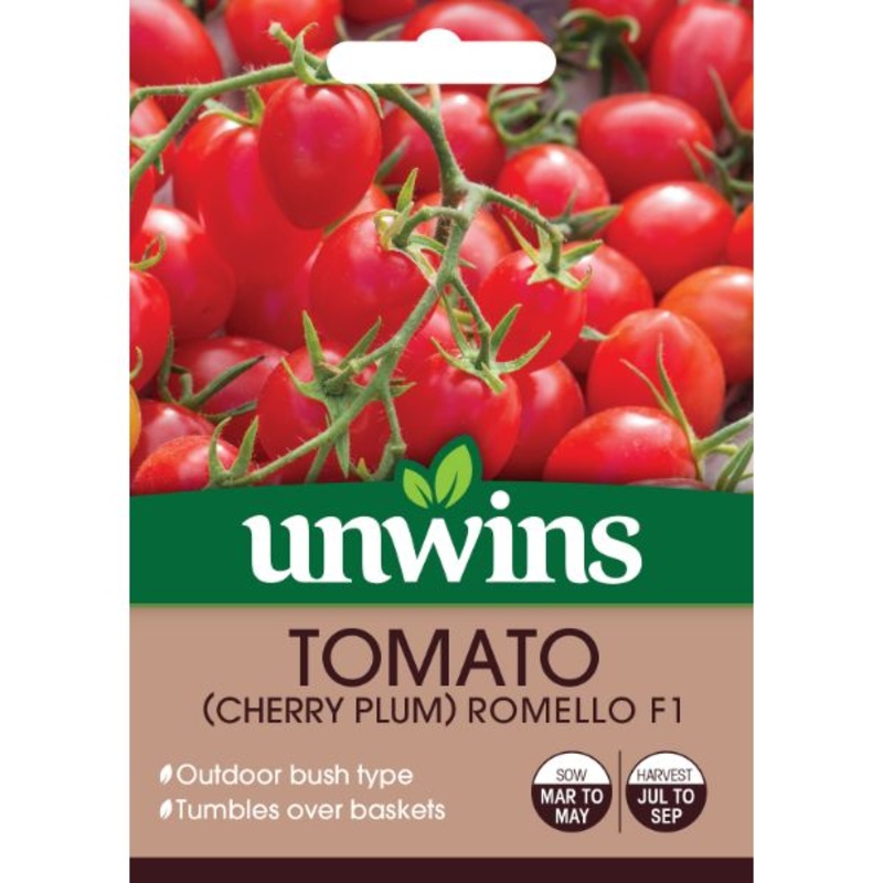 Unwins Seed Packet Tomato (Cherry Plum) Romello F1