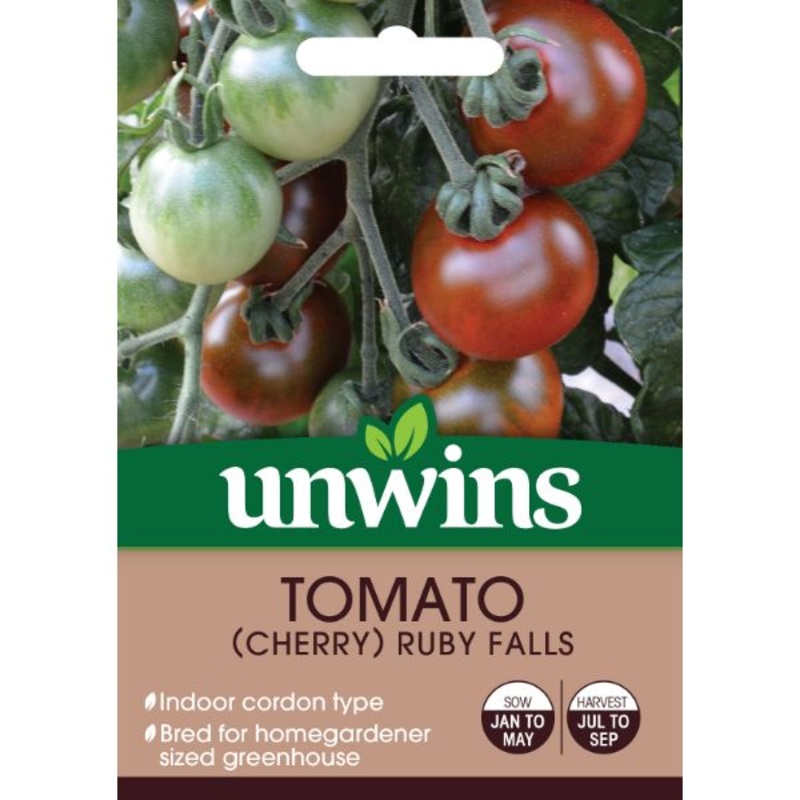 Unwins Seed Packet Tomato (Cherry) Ruby Falls