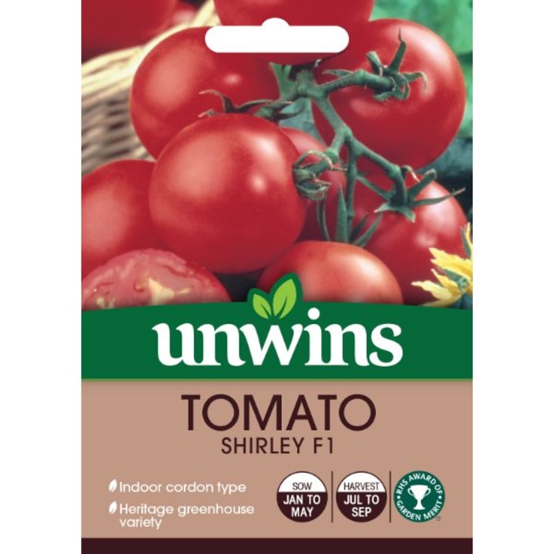 Unwins Seed Packet Tomato (Round) Shirley F1