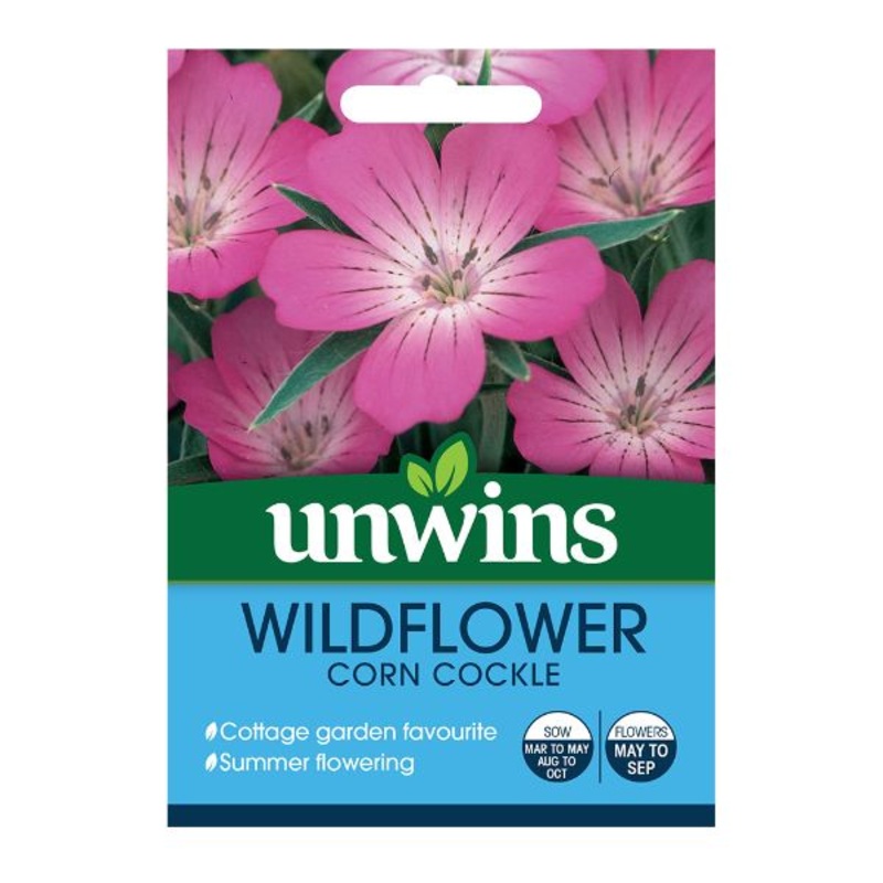 Unwins Seed Packet Wildflower Corn Cockle