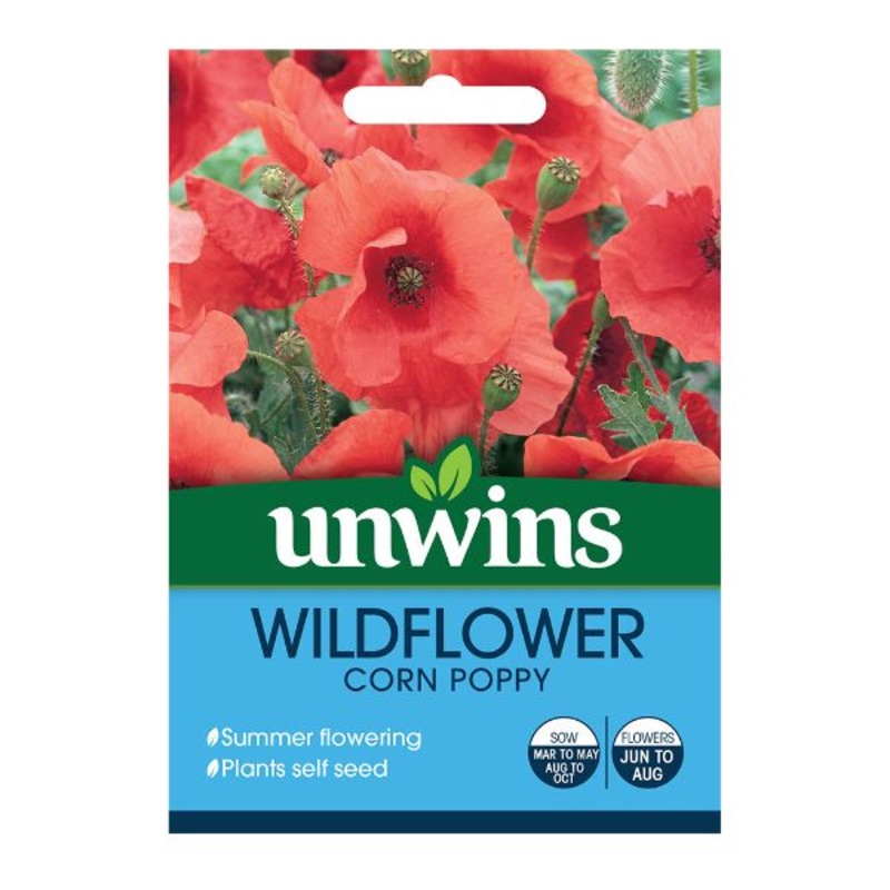 Unwins Seed Packet Wildflower Corn Poppy