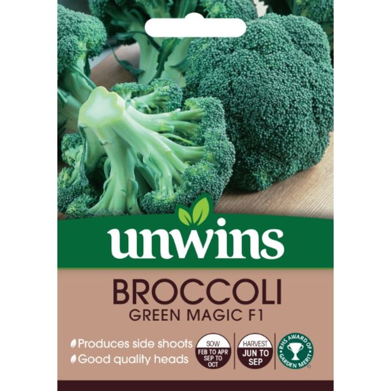 Unwins Seed Packet Broccoli Green Magic F1