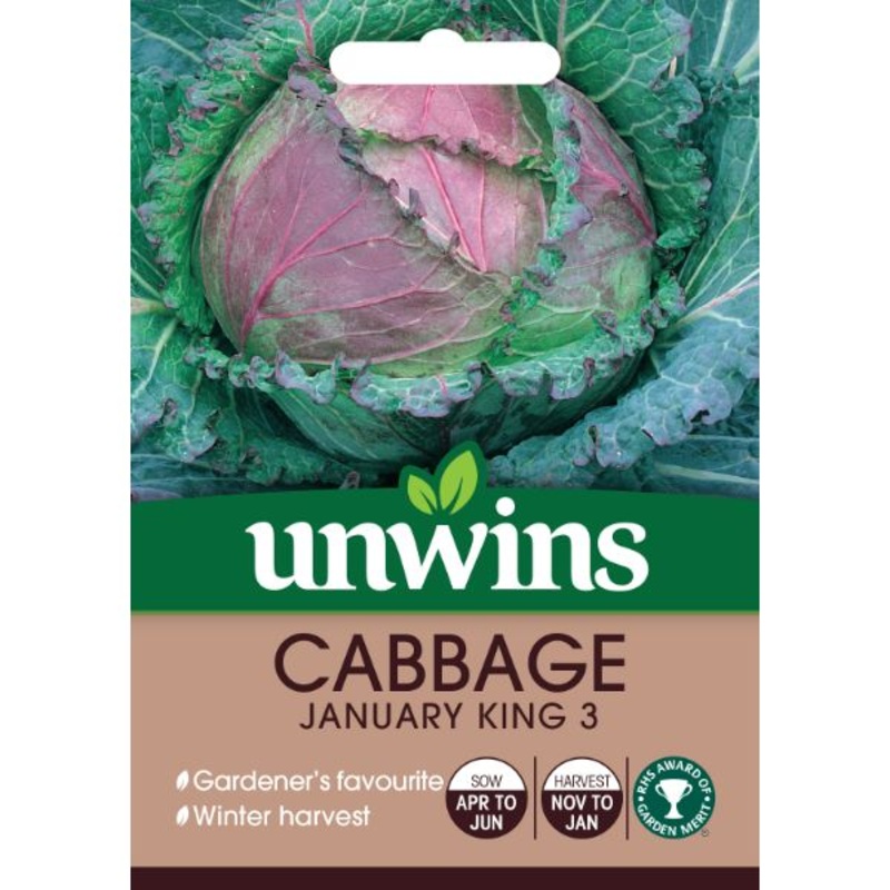 Unwins Seed Packet Cabbage January King 3