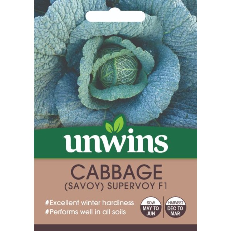 Unwins Seed Packet Cabbage (Savoy) Supervoy