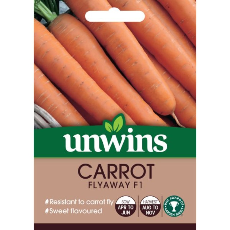 Unwins Seed Packet Carrot Flyaway F1