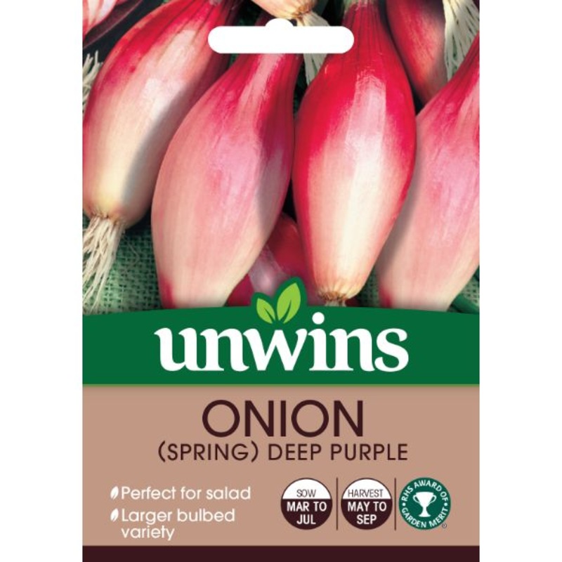 Unwins Seed Packet Onion Spring Deep Purple