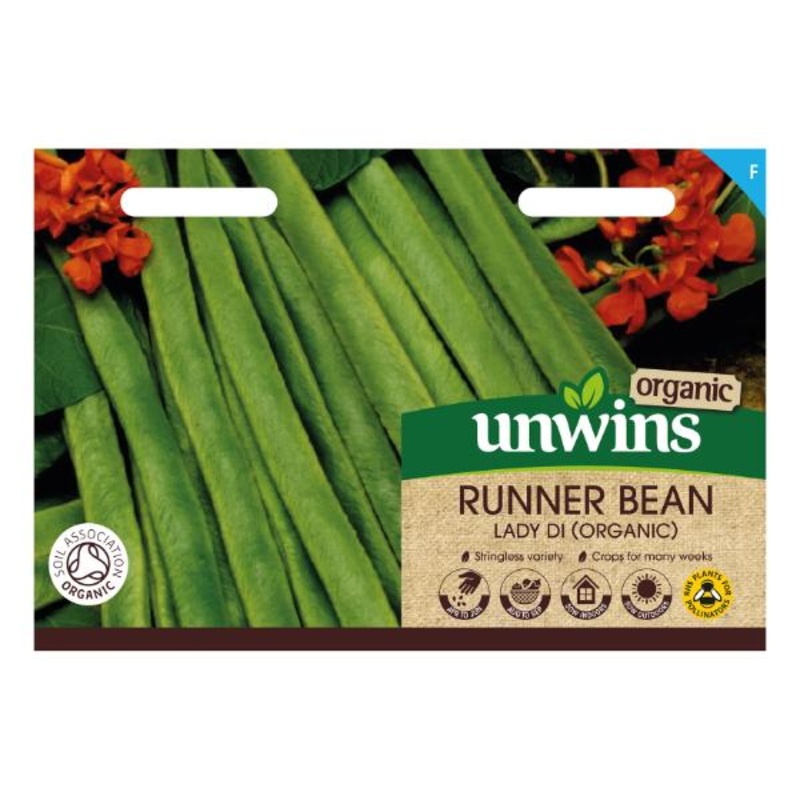 Unwins Seed Packet Runner Bean Lady Di (Organic)