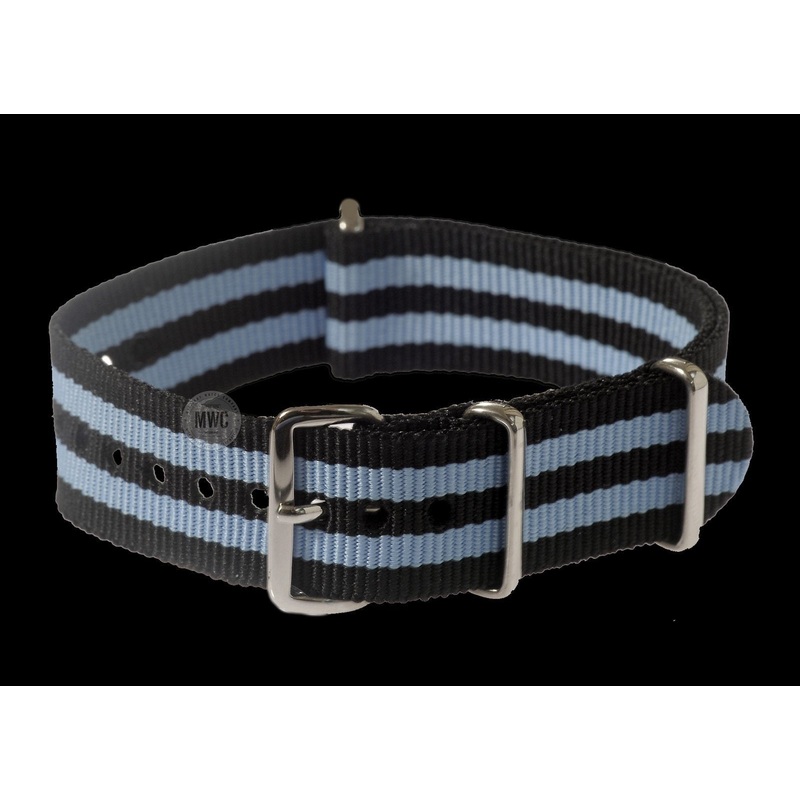 Blue and Black (Army Education Corps AGC ETS) NATO Military Watch Strap