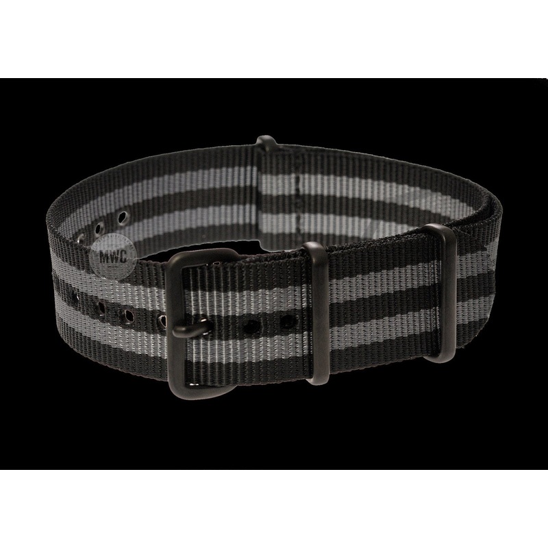 PVD James Bond 007 NATO Military Watch Strap blacked out fittings