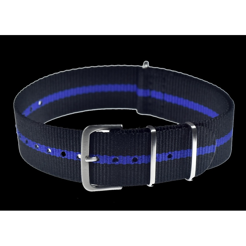 Thin Blue Line Police Pattern Ballistic Nylon Webbing Strap