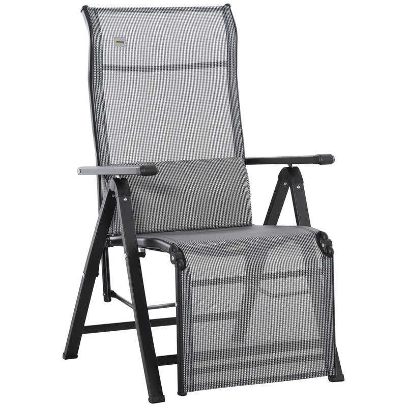 Zero Gravity Chair, Folding Recliner, 9 Level Adjustable, Grey