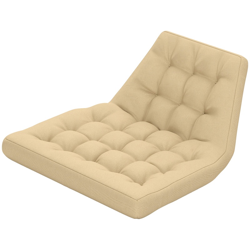 Outdoor Swing Cushion, Tufted Patio Cushion, Beige