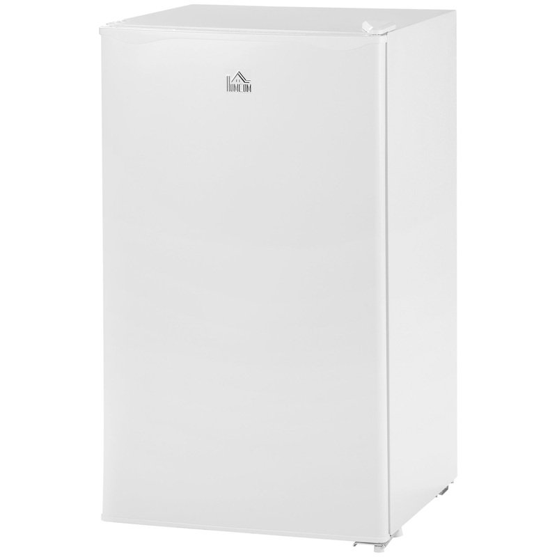 Compact Refrigerator, Mini Fridge with Freezer, Adjustable Shelf, Mechanical Thermostat and Reversible Door, White