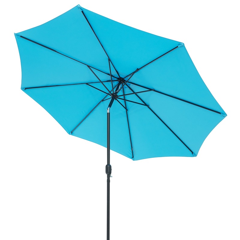 10 Feet Outdoor Patio Umbrella with Tilt Adjustment and Crank, Blue