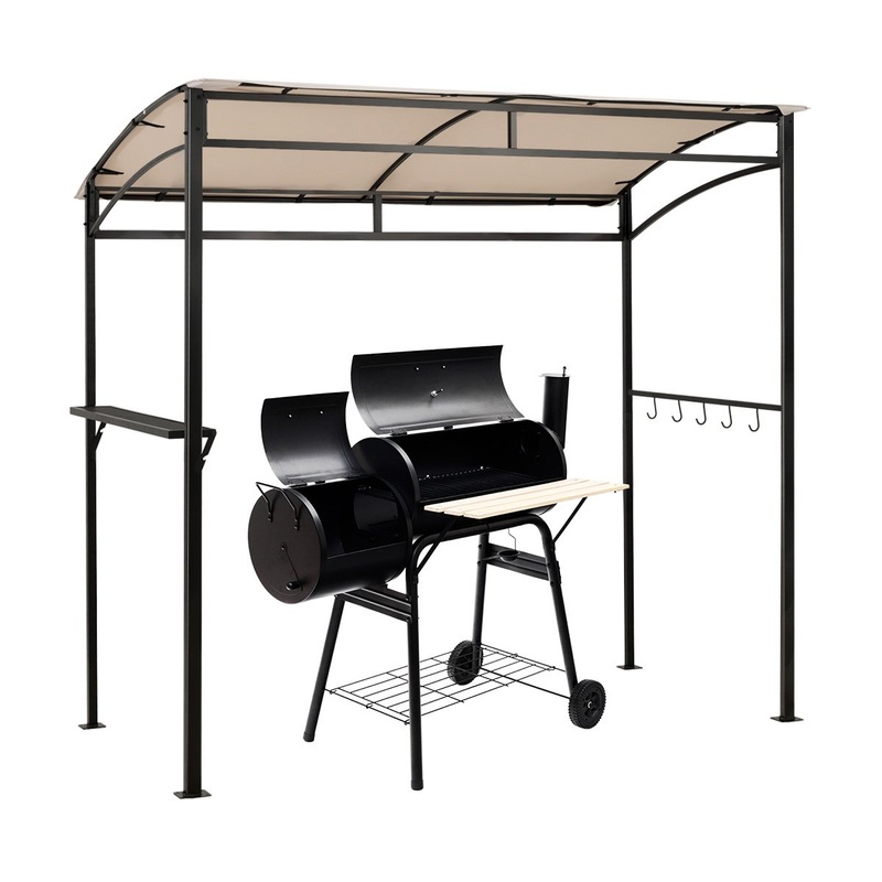 7 x 4.5 Feet Grill Gazebo Outdoor Patio Garden BBQ Canopy Shelter, Beige
