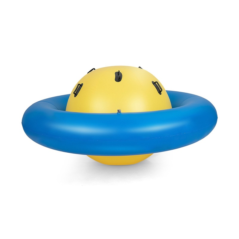 7.5 Foot Giant Inflatable Dome Rocker Bouncer with 6 Built-in Handles for Kids, Blue