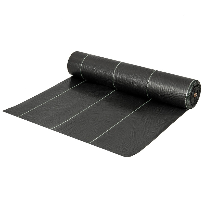 6.5 x 330/4 x 250/6 x 300 Feet Weed Barrier Landscape Fabric-6.5 ft, Black