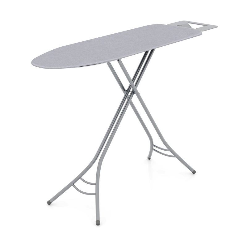 Foldable Ironing Board with Iron Rest and Adjustable Height, Gray
