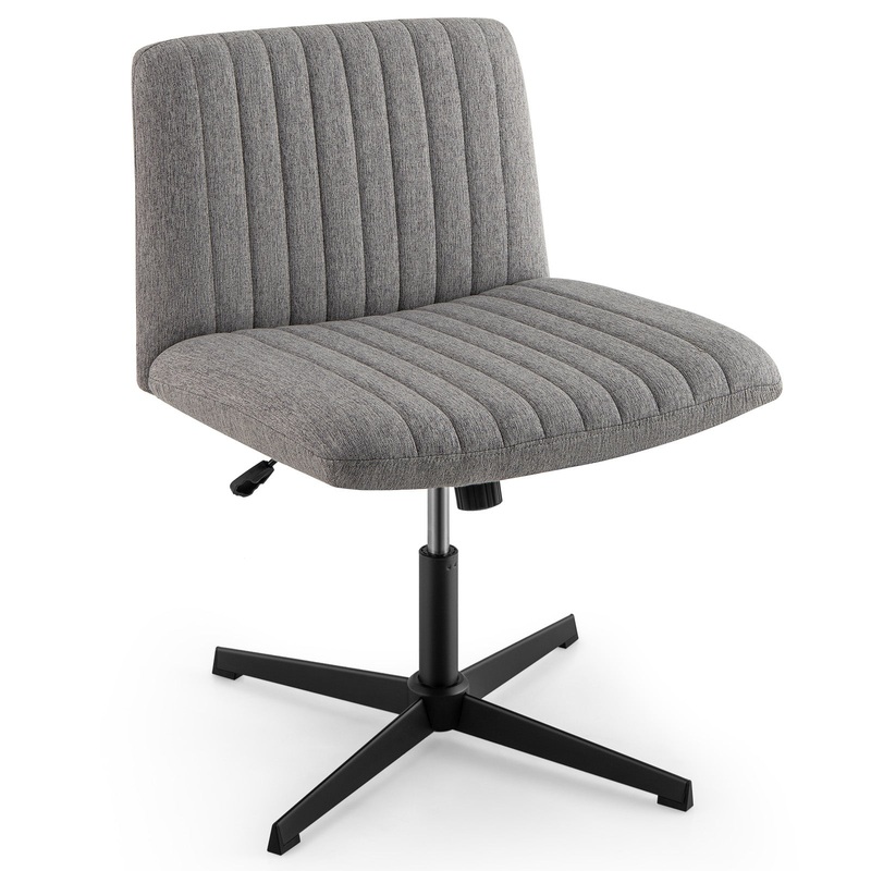 Criss Cross Legged Chair No Wheels 120 Rocking Adjustable Height, Gray
