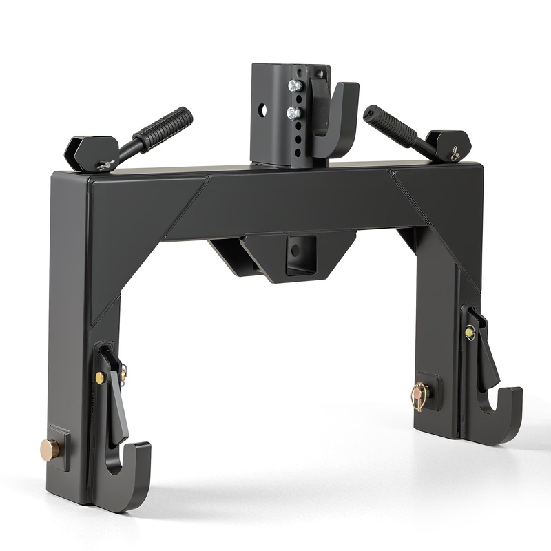 3-Point Quick Hitch with 5 Level Adjustable Bolt for Farming, Black