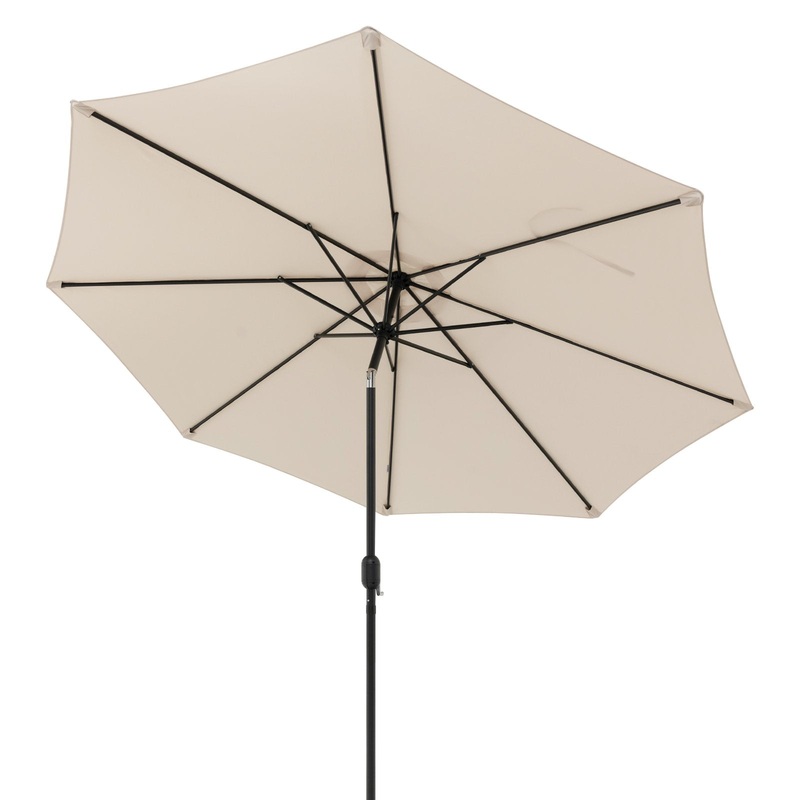 10 Feet Outdoor Patio Umbrella with Tilt Adjustment and Crank, Beige