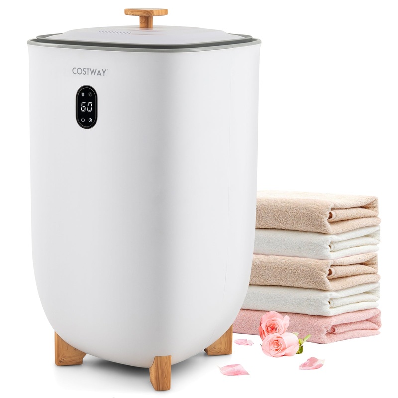 35L Large Home Towel Warmer Bucket with Auto Shut-off Function, White