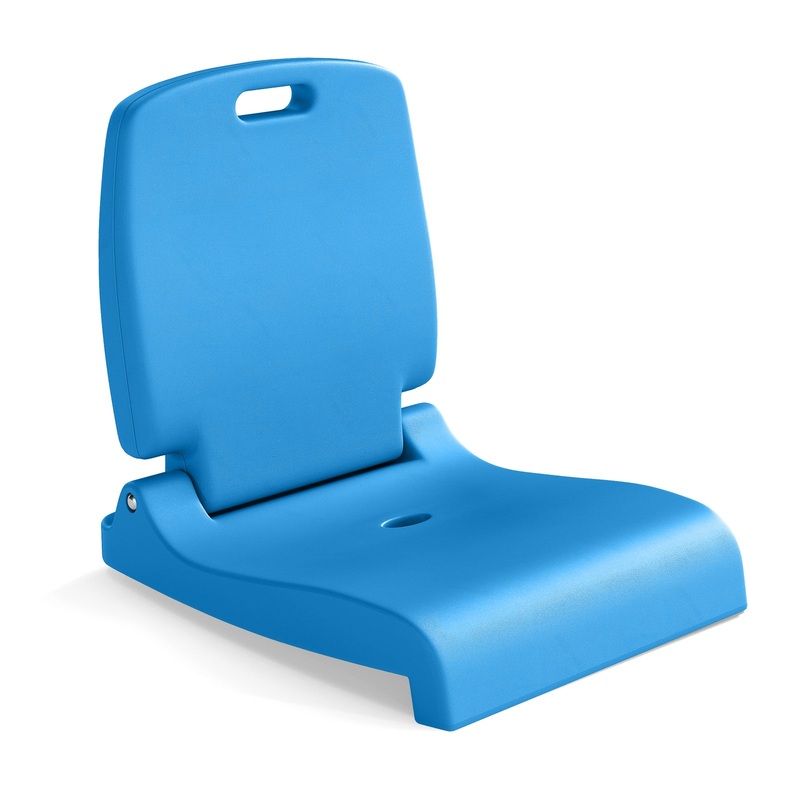 Foldable Outdoor Pool Chair with Handle and Back Support, Blue