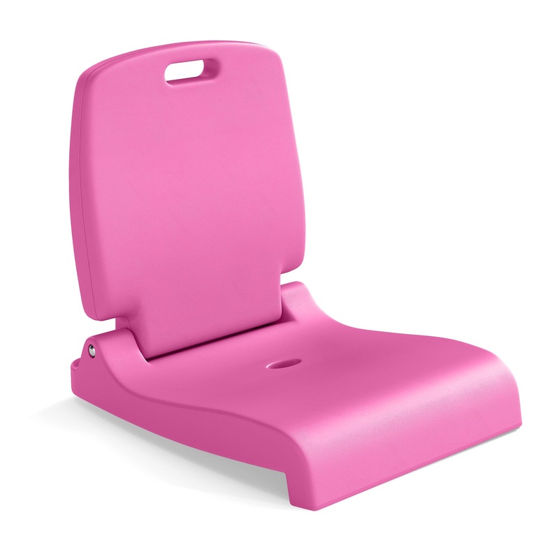 Foldable Outdoor Pool Chair with Handle and Back Support, Pink