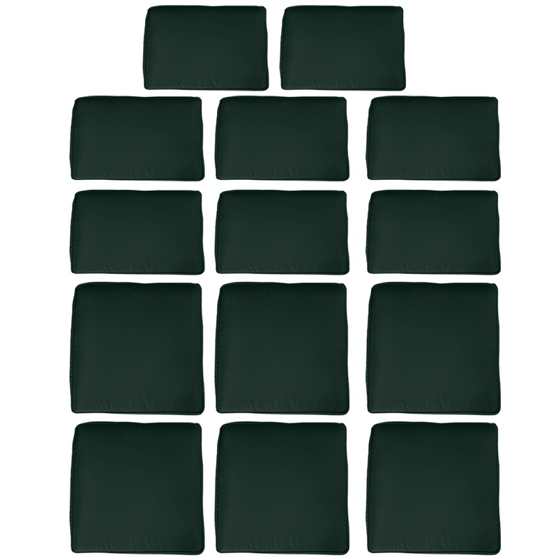 14pc Patio Rattan Sofa Set, Polyester Cover Replacement, Grey
